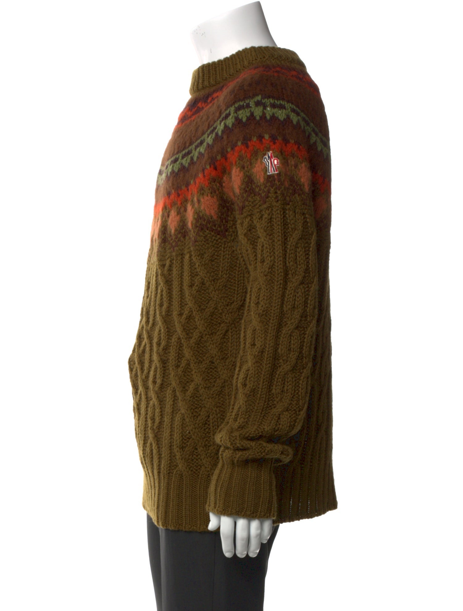 Moncler Grenoble Virgin Wool Patterned Pullover