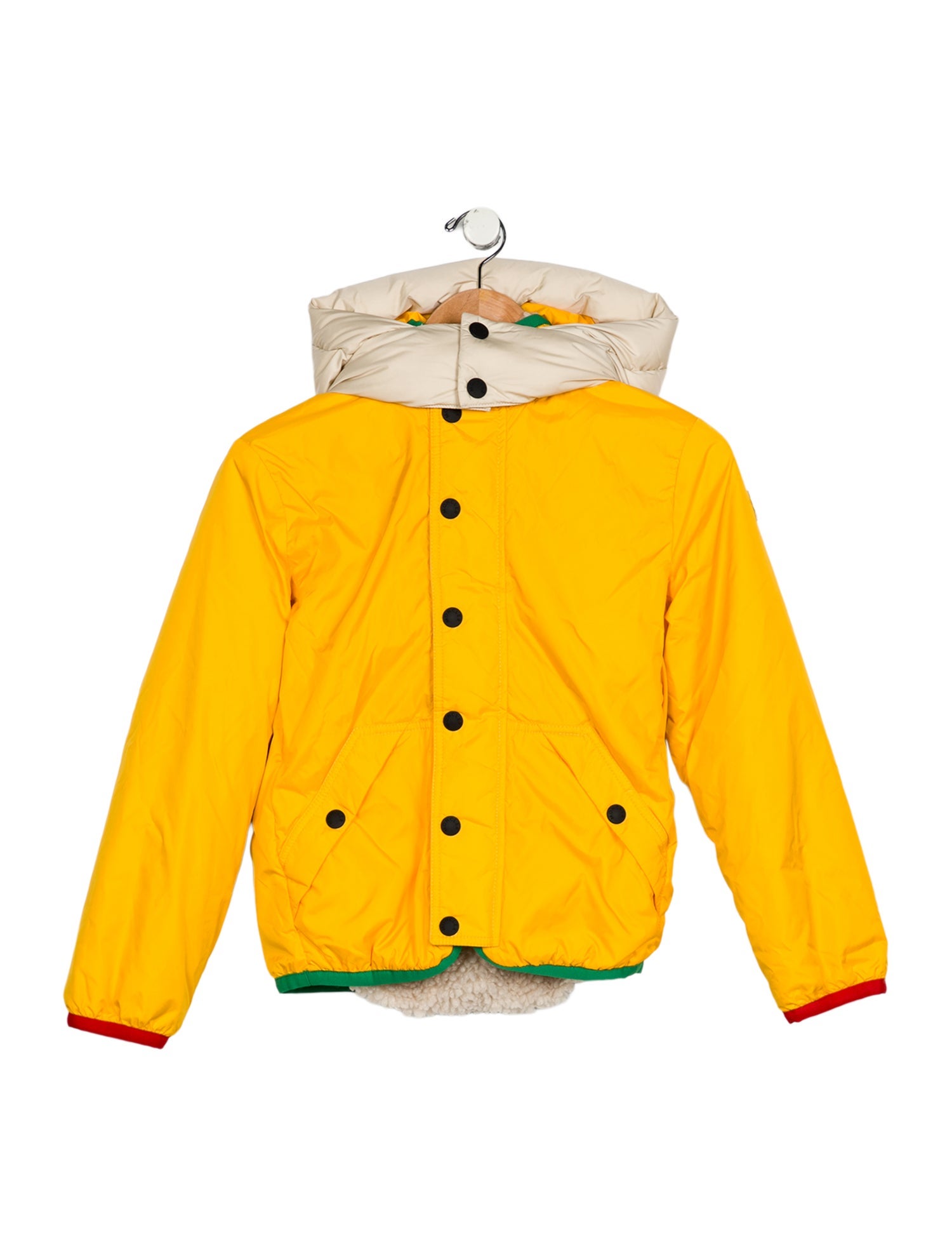 Moncler Grenoble Yellow Puffer Jacket with Hood