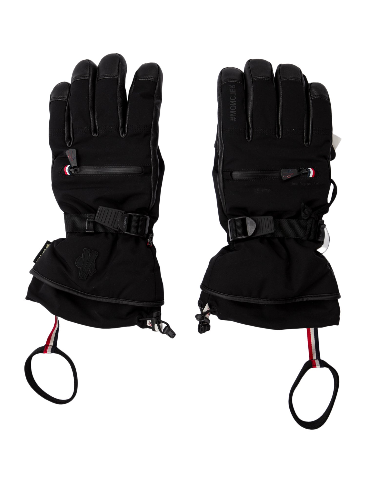 Moncler Grenoble mens black gloves and mittens w/Tags