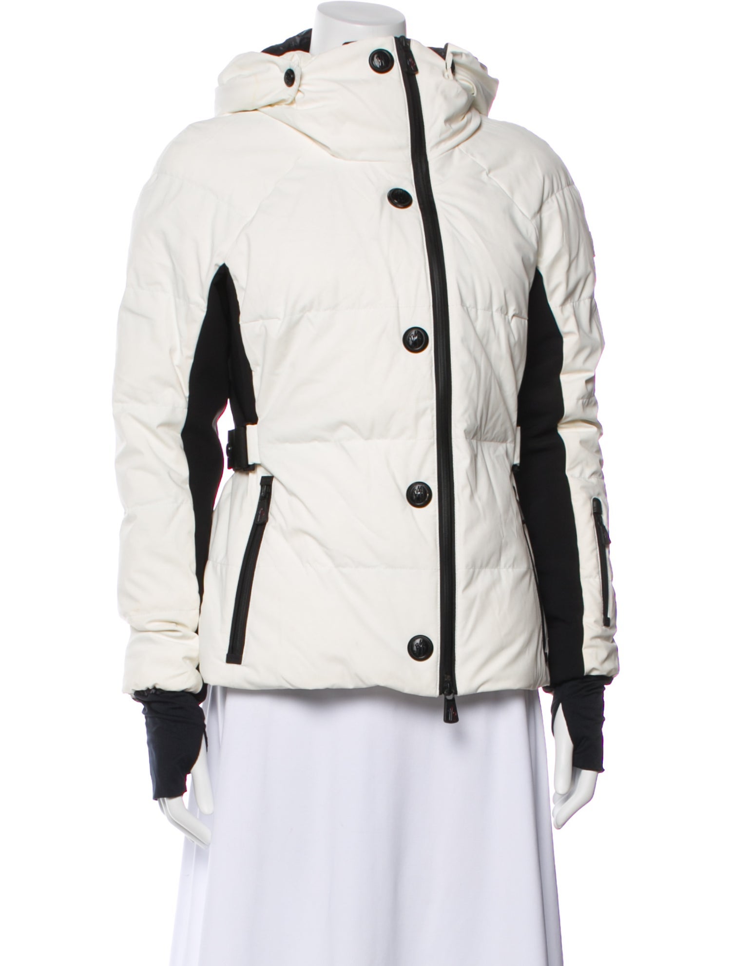 Moncler Grenoble Nylon Colorblock Pattern Down Jacket