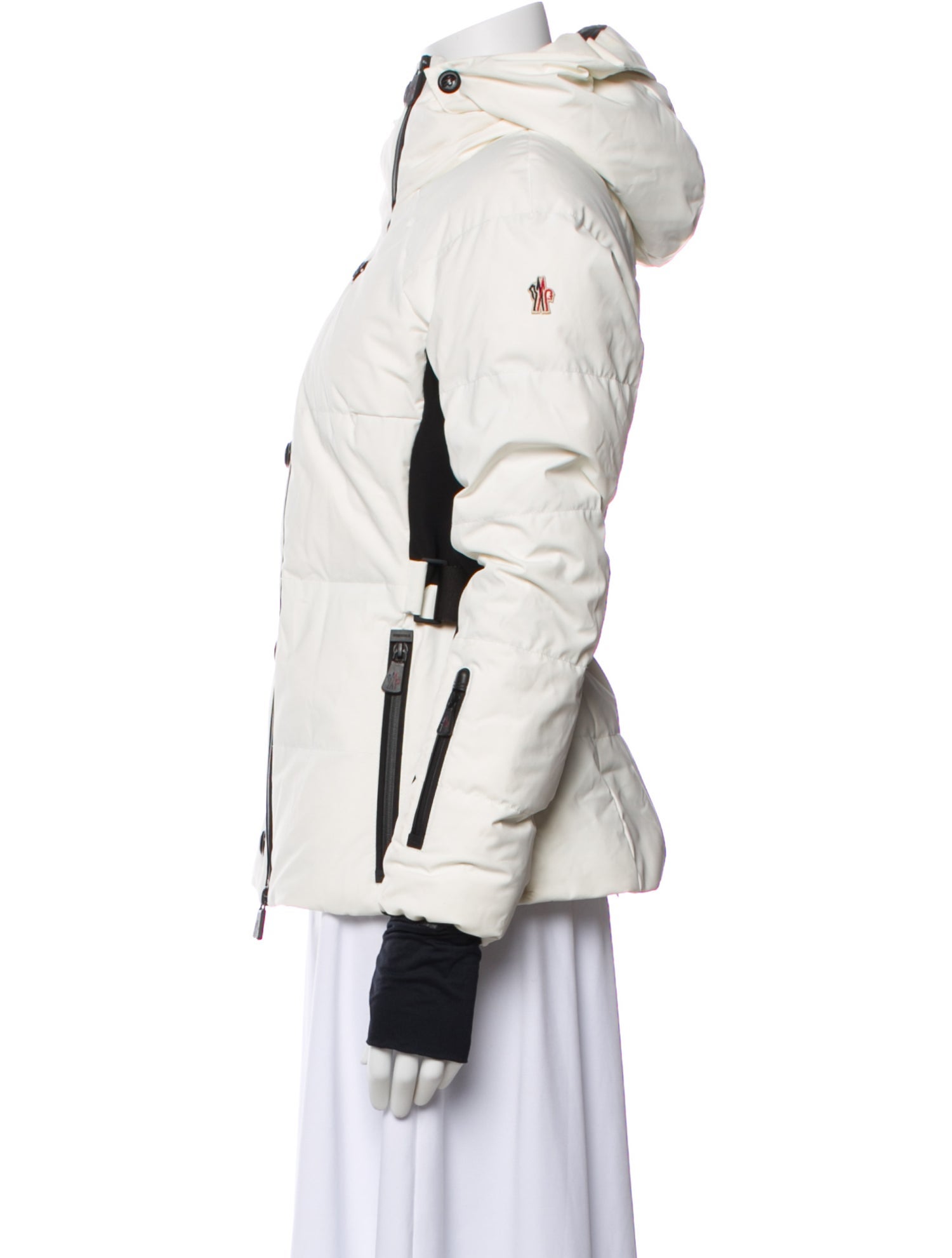 Moncler Grenoble Nylon Colorblock Pattern Down Jacket