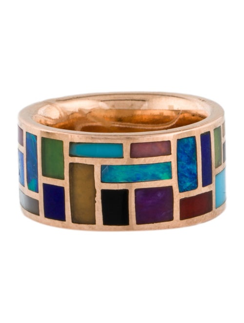 Marla Aaron 18K Multistone All Inlay Ring