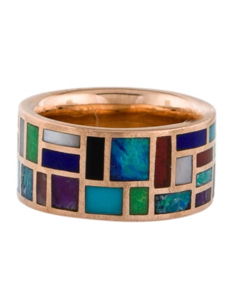 Marla Aaron 18K Multistone All Inlay Ring