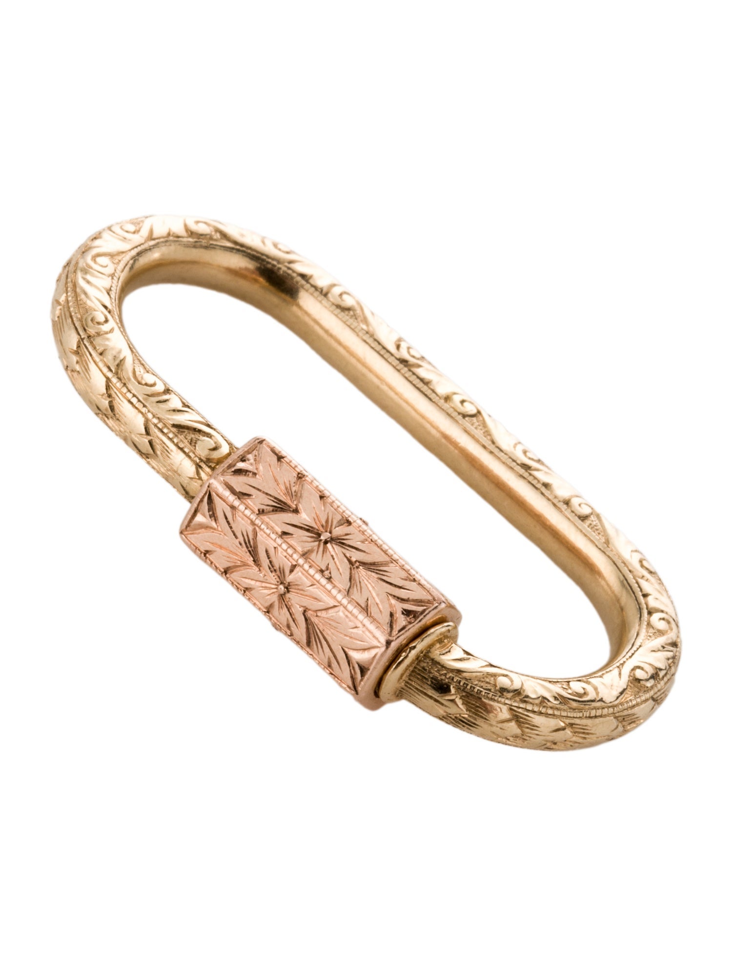 Marla Aaron 14K Hand Engraved Regular Lock