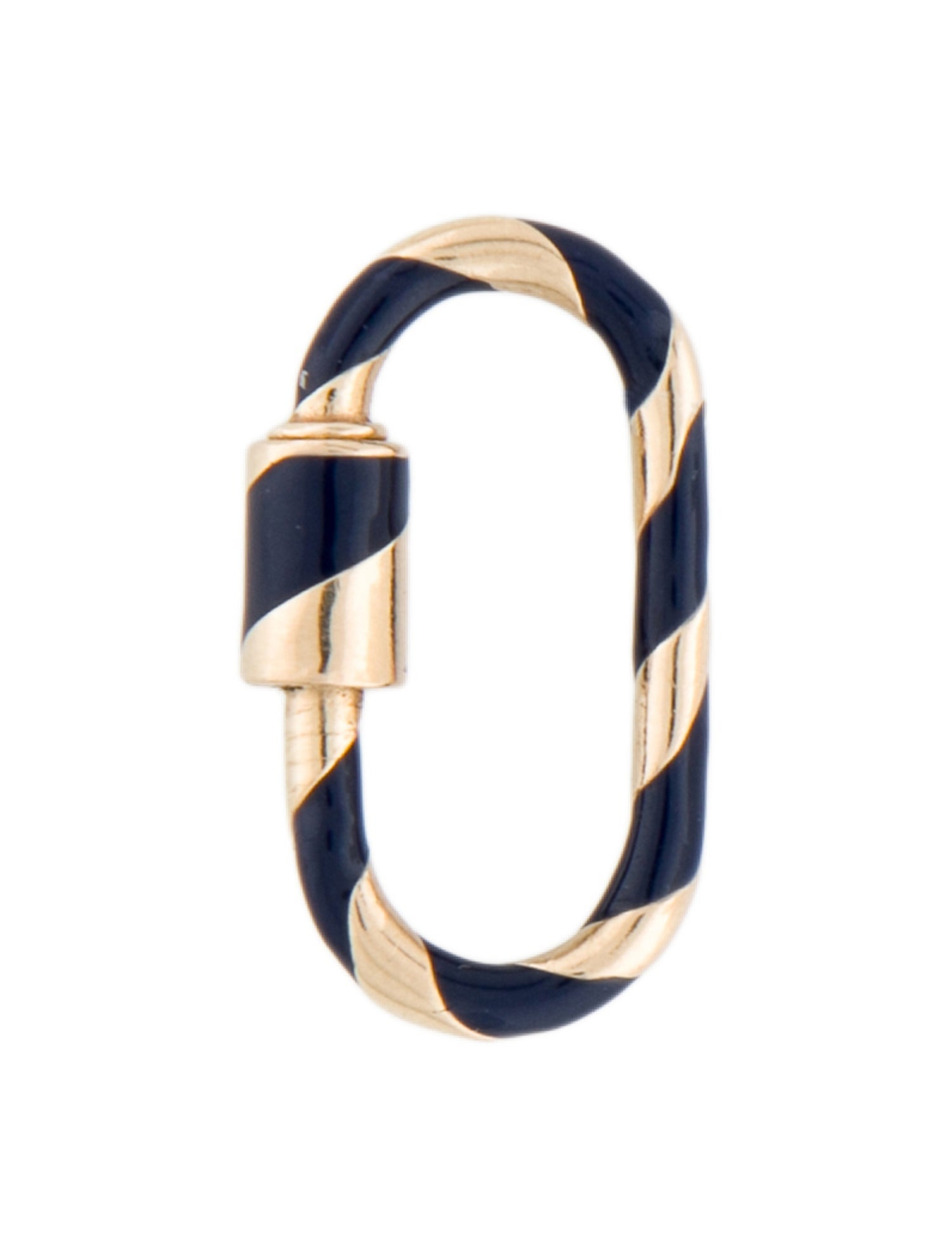 Marla Aaron 14K Medium Enamel Lock