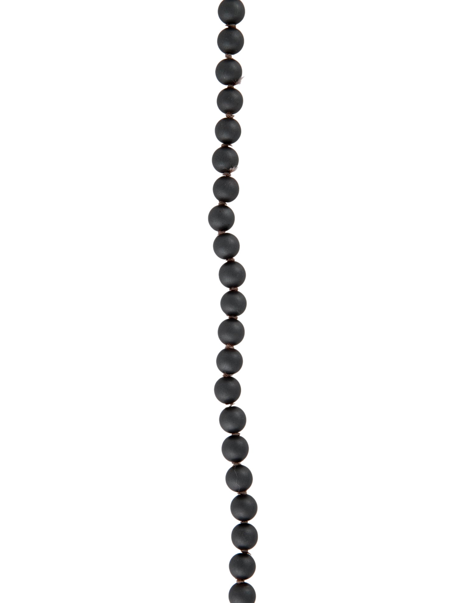 Marla Aaron Buffed Hematite Strand Necklace With Silver Baby Lock
