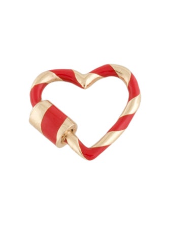 Marla Aaron 14K Enamel Heartlock
