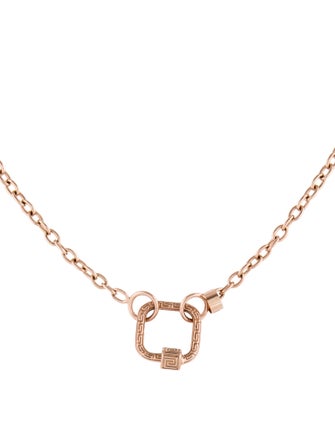Marla Aaron 14K Baby Meander Lock Pulley Chain Necklace