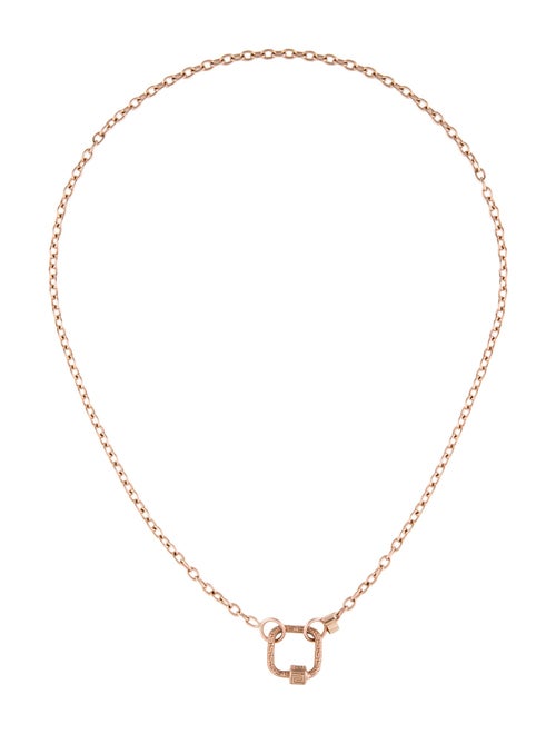 Marla Aaron 14K Baby Meander Lock Pulley Chain Necklace