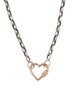 Marla Aaron Heart Lock Chain Necklace