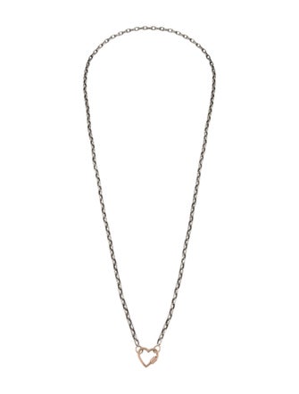 Marla Aaron Heart Lock Chain Necklace