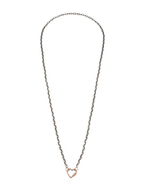 Marla Aaron Heart Lock Chain Necklace