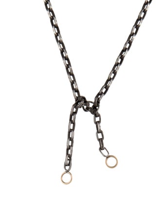 Marla Aaron Two-Tone Biker Chain Necklace