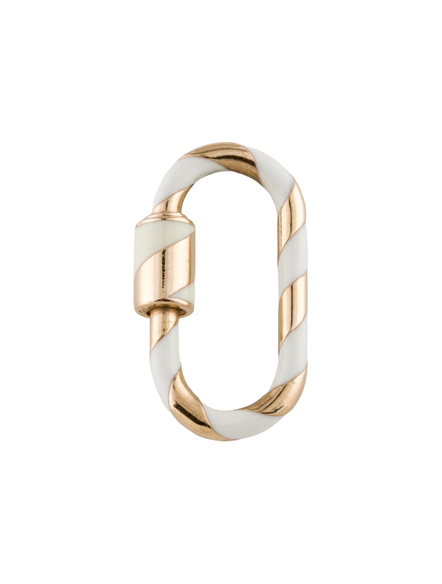 Marla Aaron 14K Enamel Lock Pendant