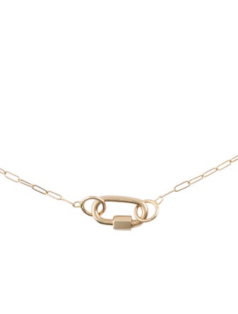 Marla Aaron 14K Square Link Chain With Babylock Necklace