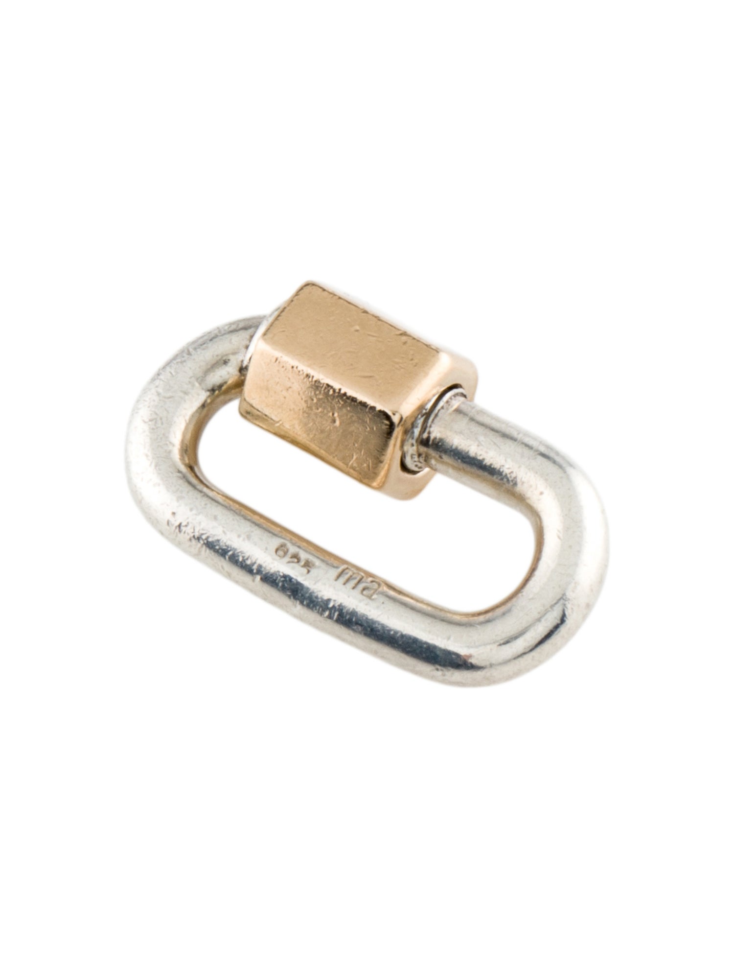 Marla Aaron Two-Tone Chubby Baby Lock Pendant