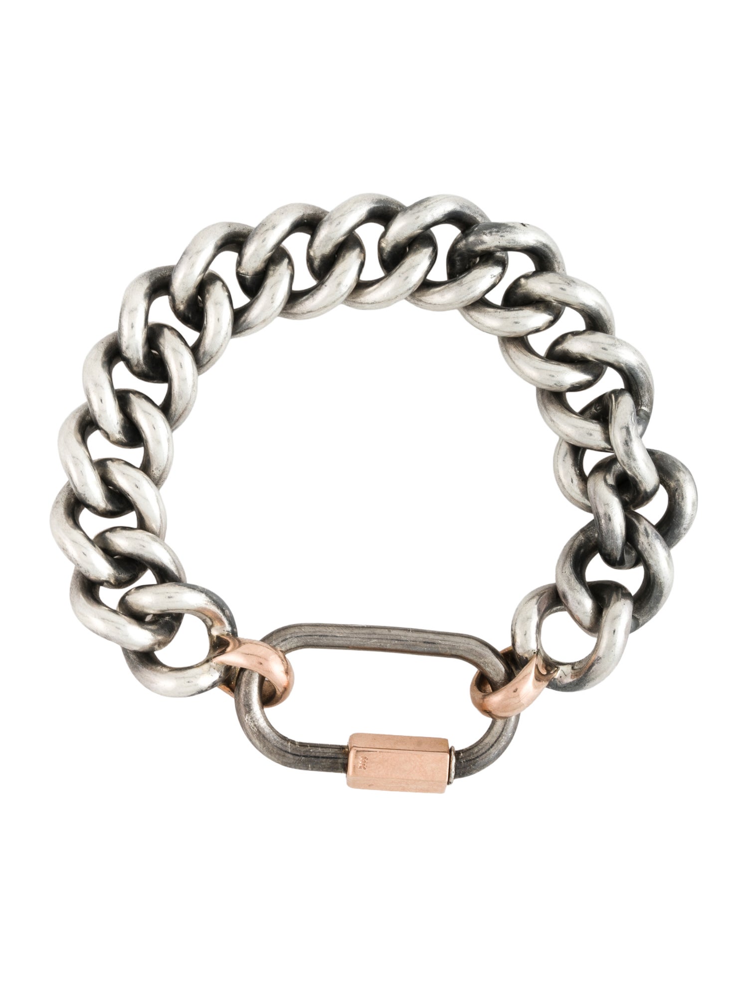 Marla Aaron Two-Tone MiniMega Curb Chain Bracelet