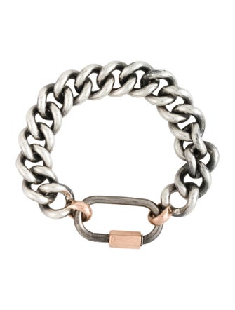 Marla Aaron Two-Tone MiniMega Curb Chain Bracelet