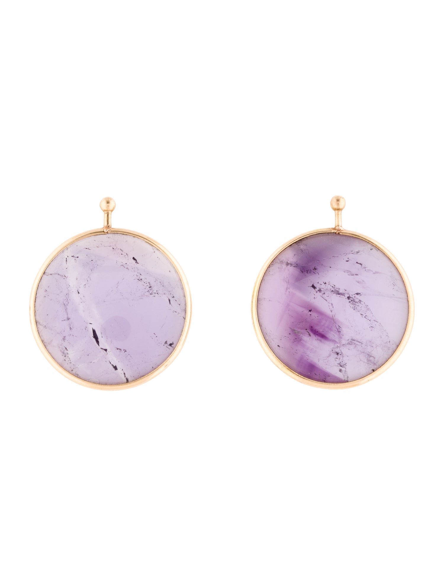 Marla Aaron 18K Amethyst Mini Disc Charms