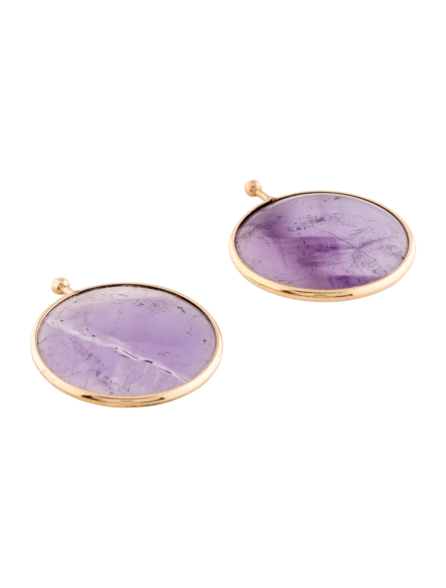 Marla Aaron 18K Amethyst Mini Disc Charms