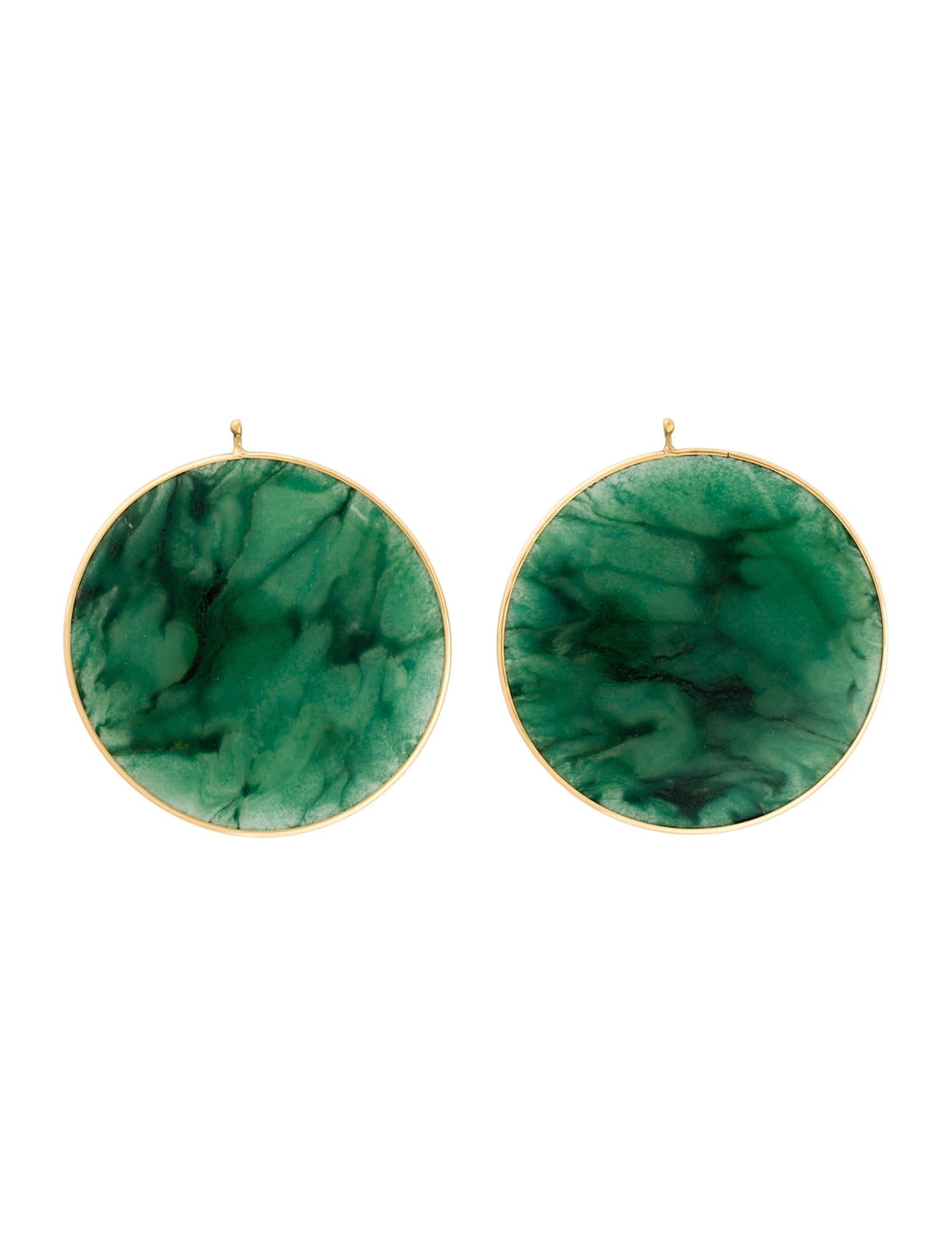 Marla Aaron 18K Chalcedony Disc Drop Enhancers