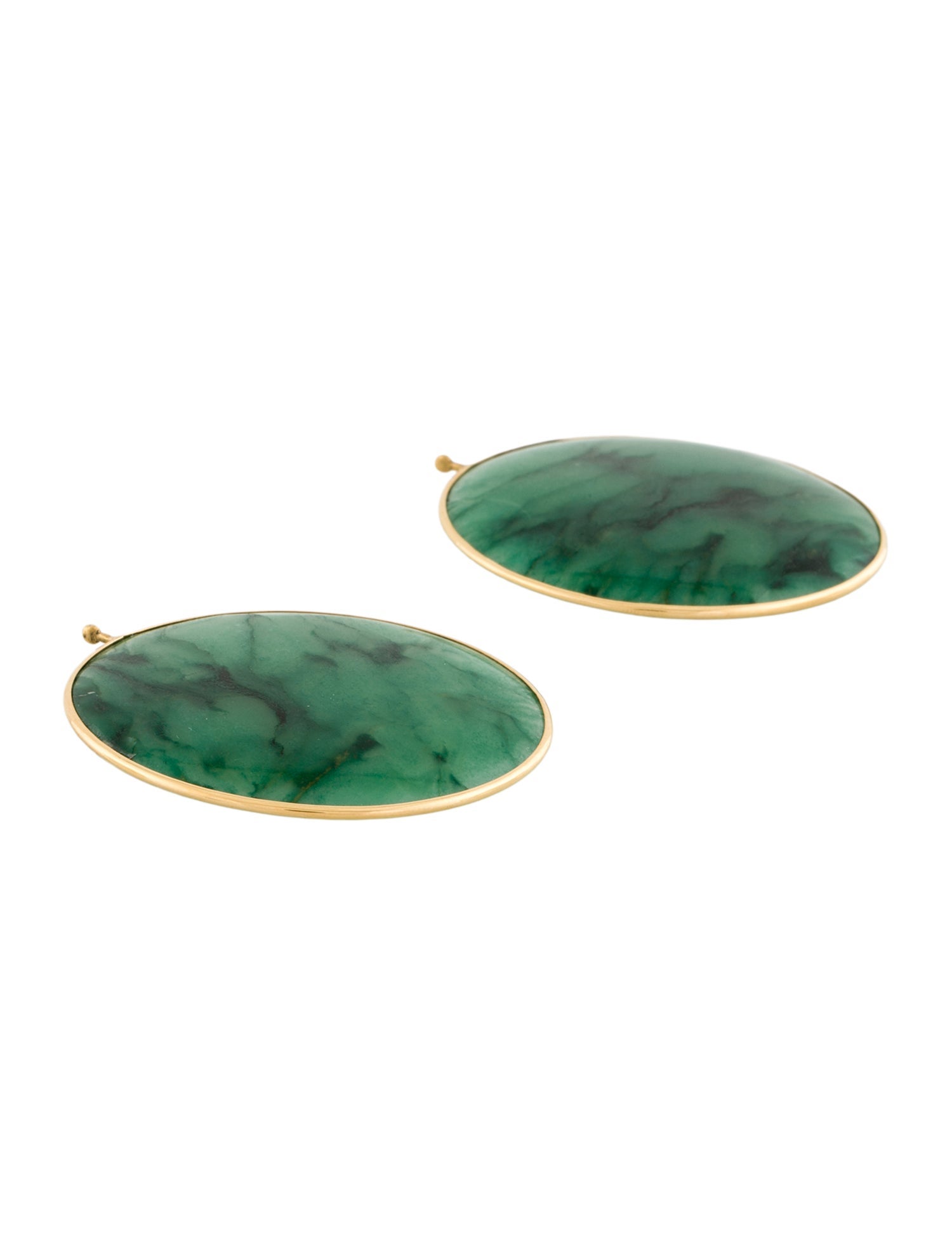 Marla Aaron 18K Chalcedony Disc Drop Enhancers