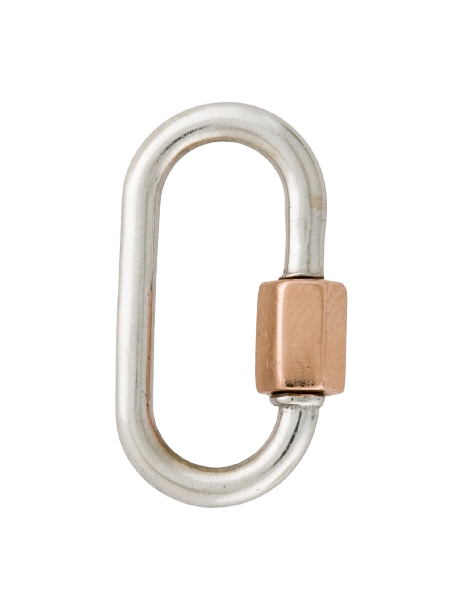 Marla Aaron 14K Two-Tone Medium Lock Pendant Charm