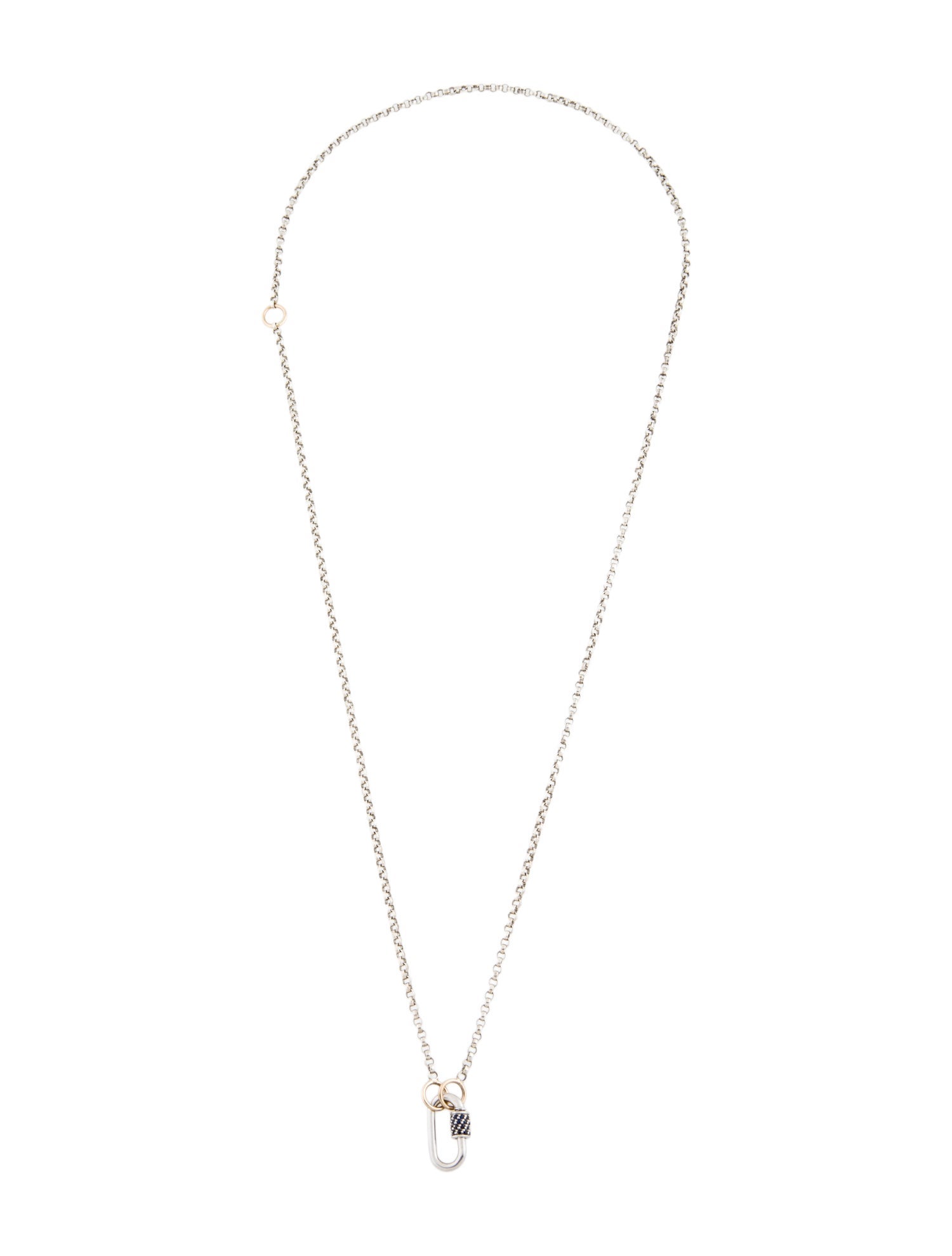 Marla Aaron Sapphire Lock Pendant Necklace