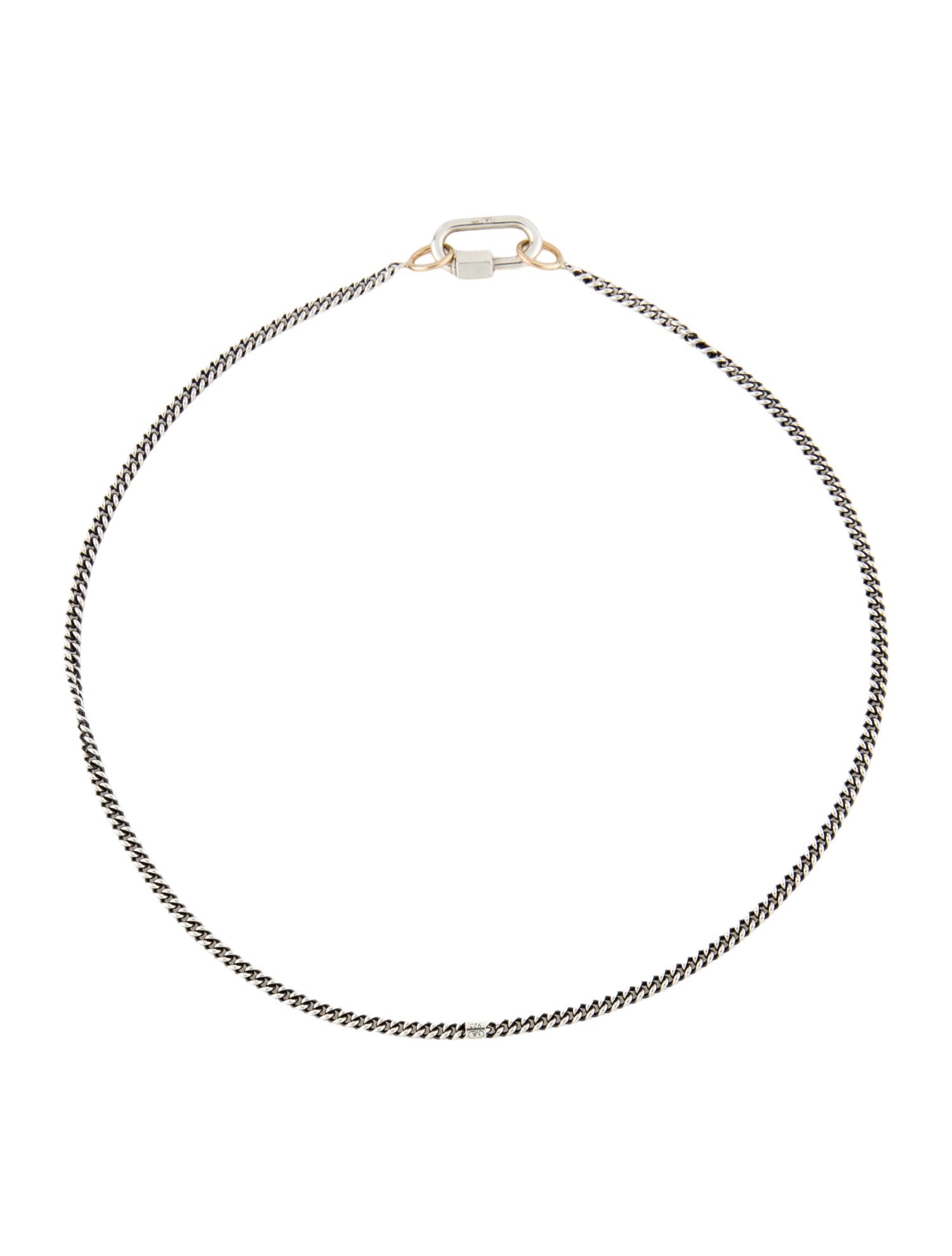 Marla Aaron Not So Heavy Curb Chain & Babylock Necklace