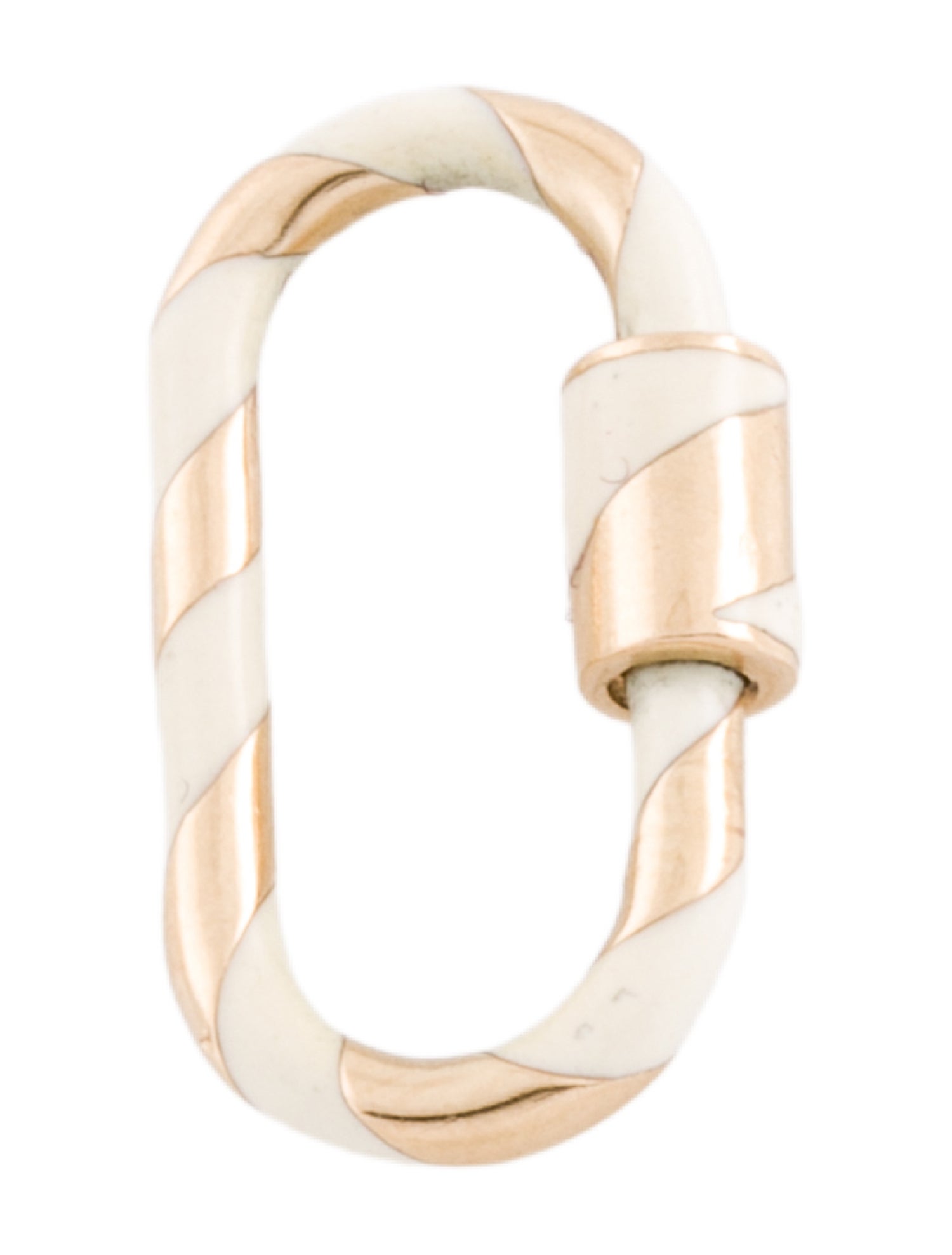 Marla Aaron 14K Enamel Medium Lock