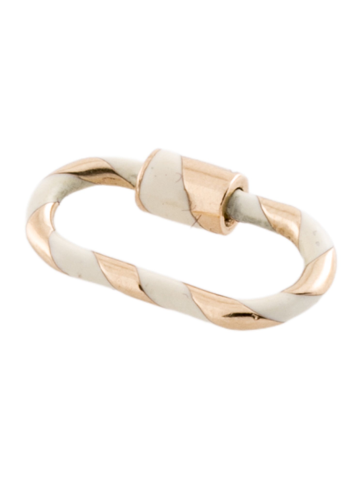 Marla Aaron 14K Enamel Medium Lock