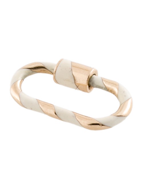 Marla Aaron 14K Enamel Medium Lock