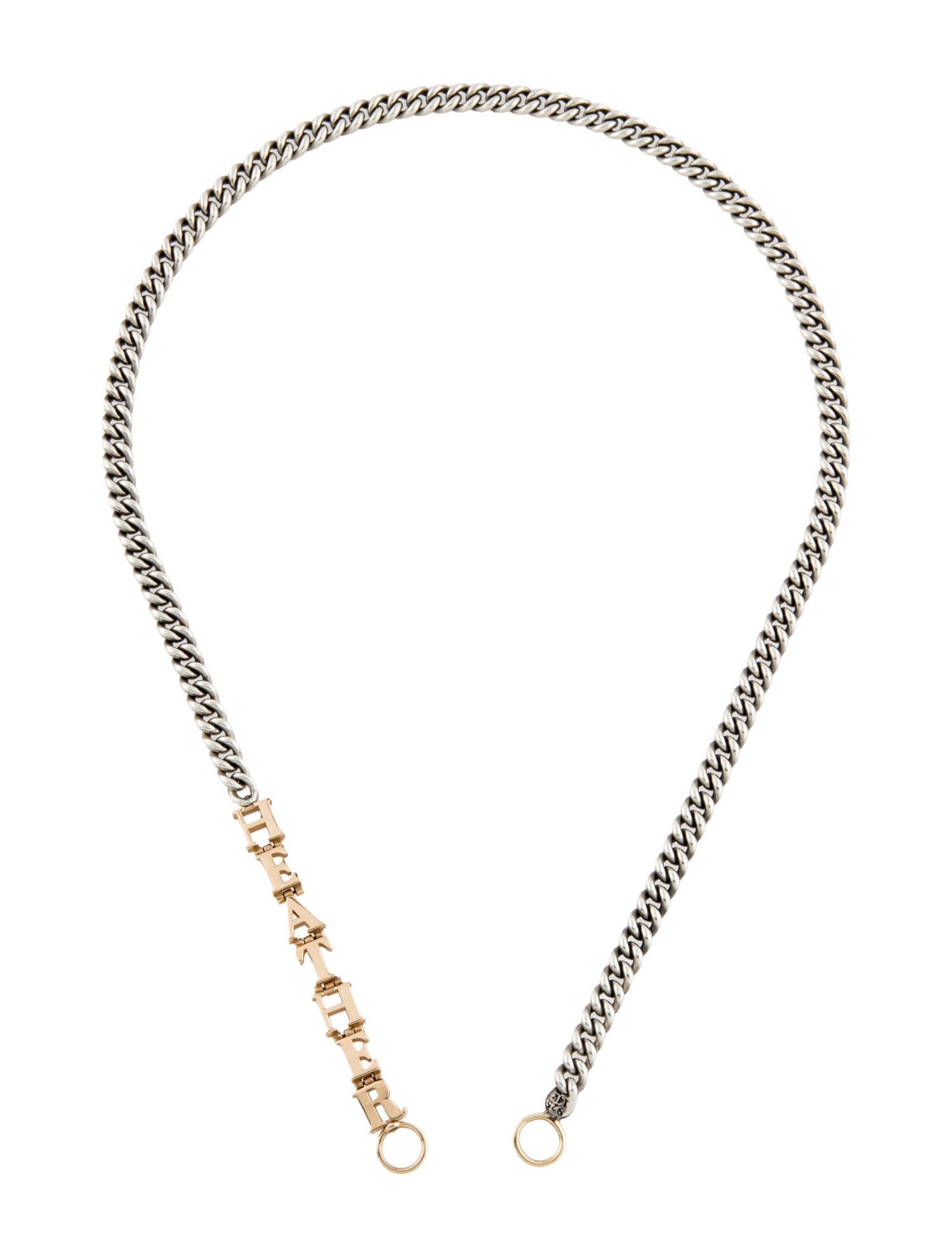Marla Aaron Two-Tone Heavy Curb Letters 'HEATHER' Chain