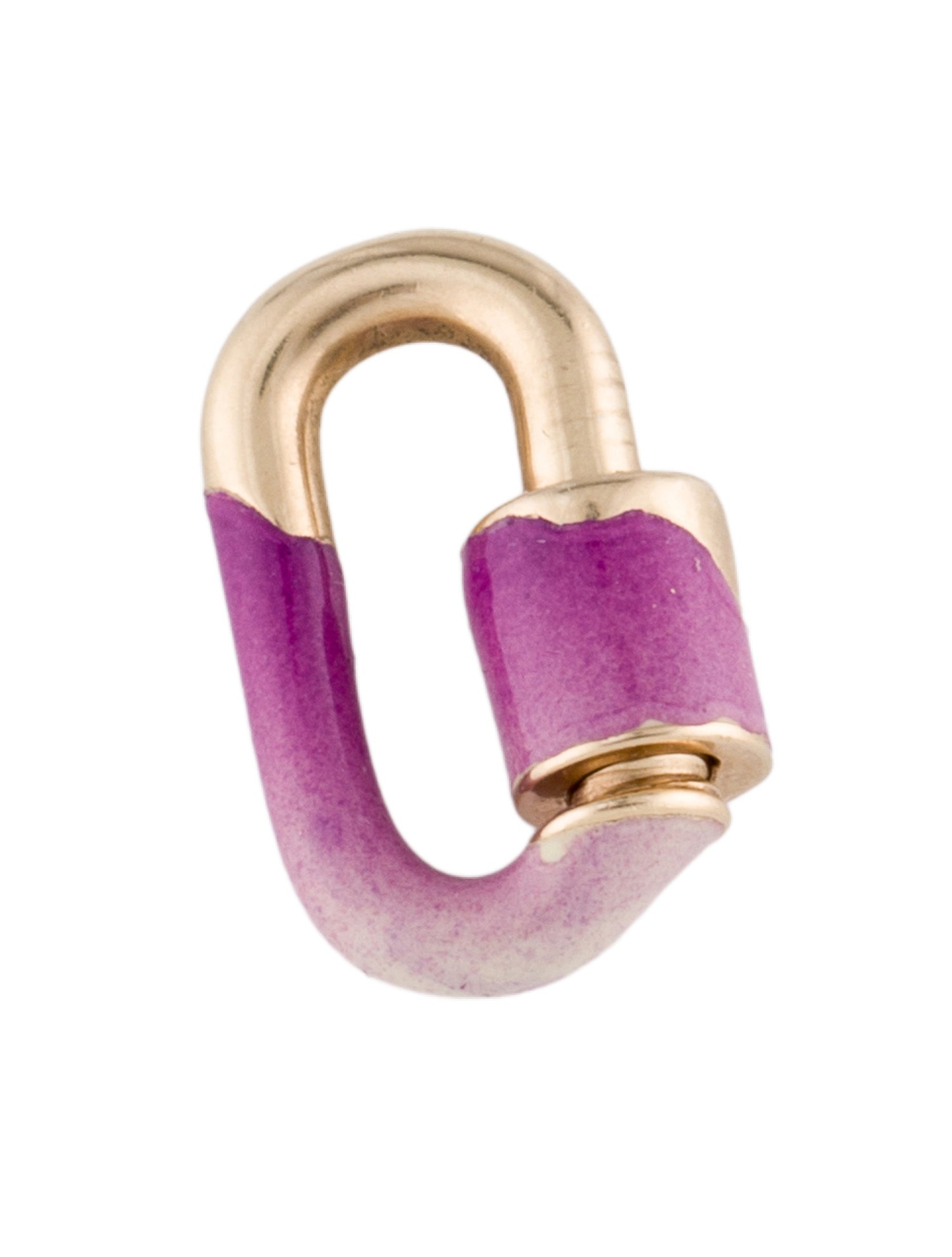 Marla Aaron 14K Enamel Peony Chubby Babylock Pendant