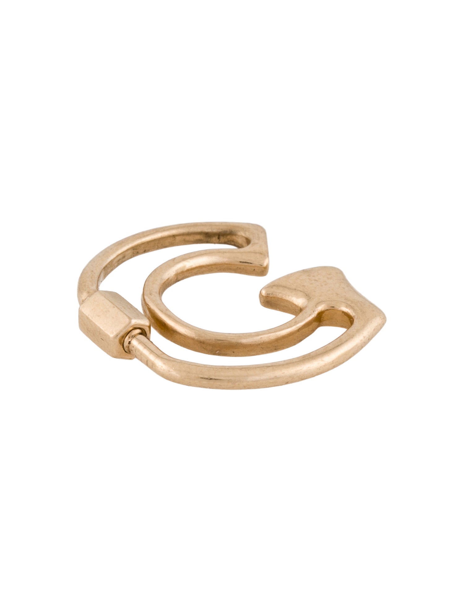 Marla Aaron 14K Small Letter 'G' Lock Charm