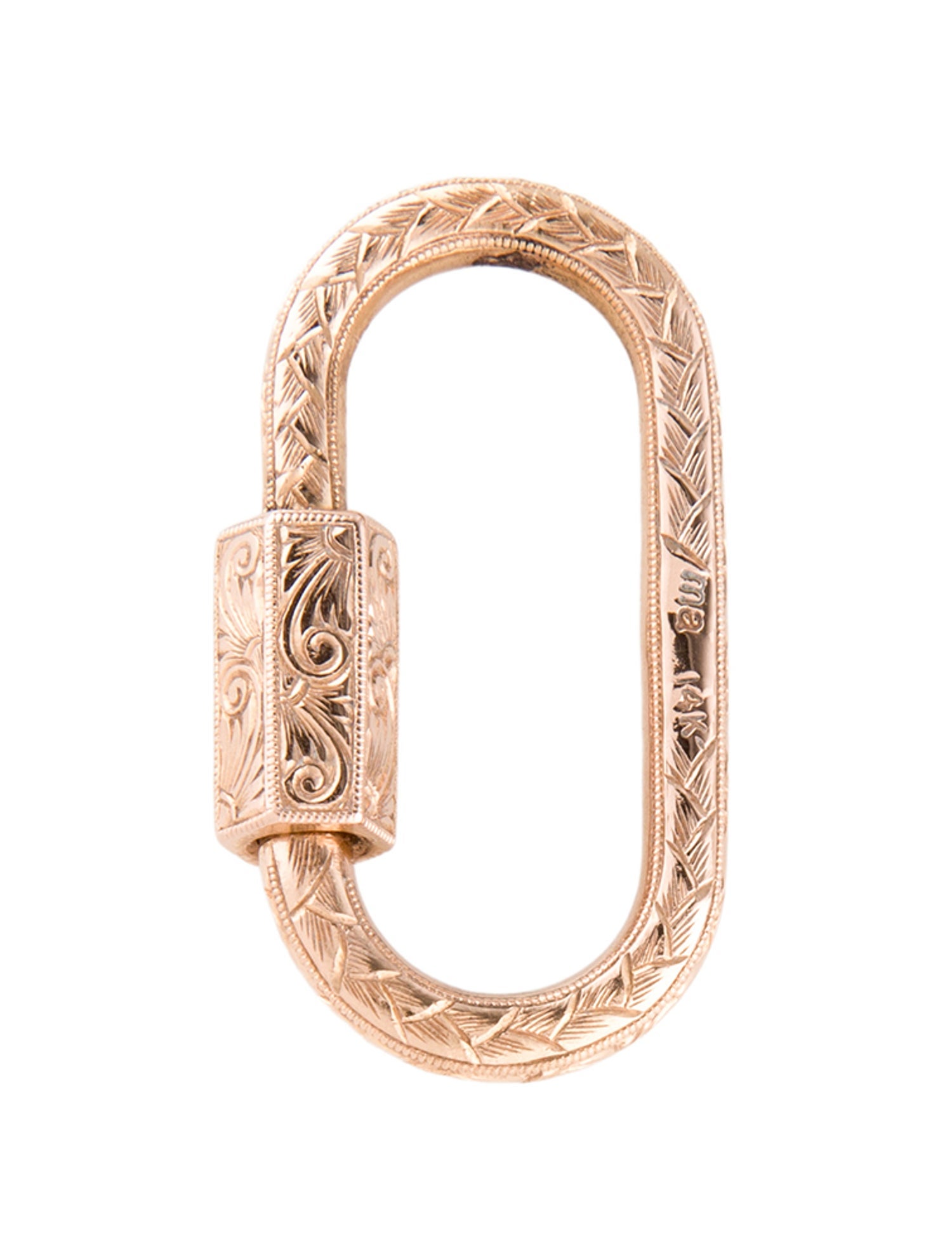 Marla Aaron 14K Hand Engraved Regular Lock