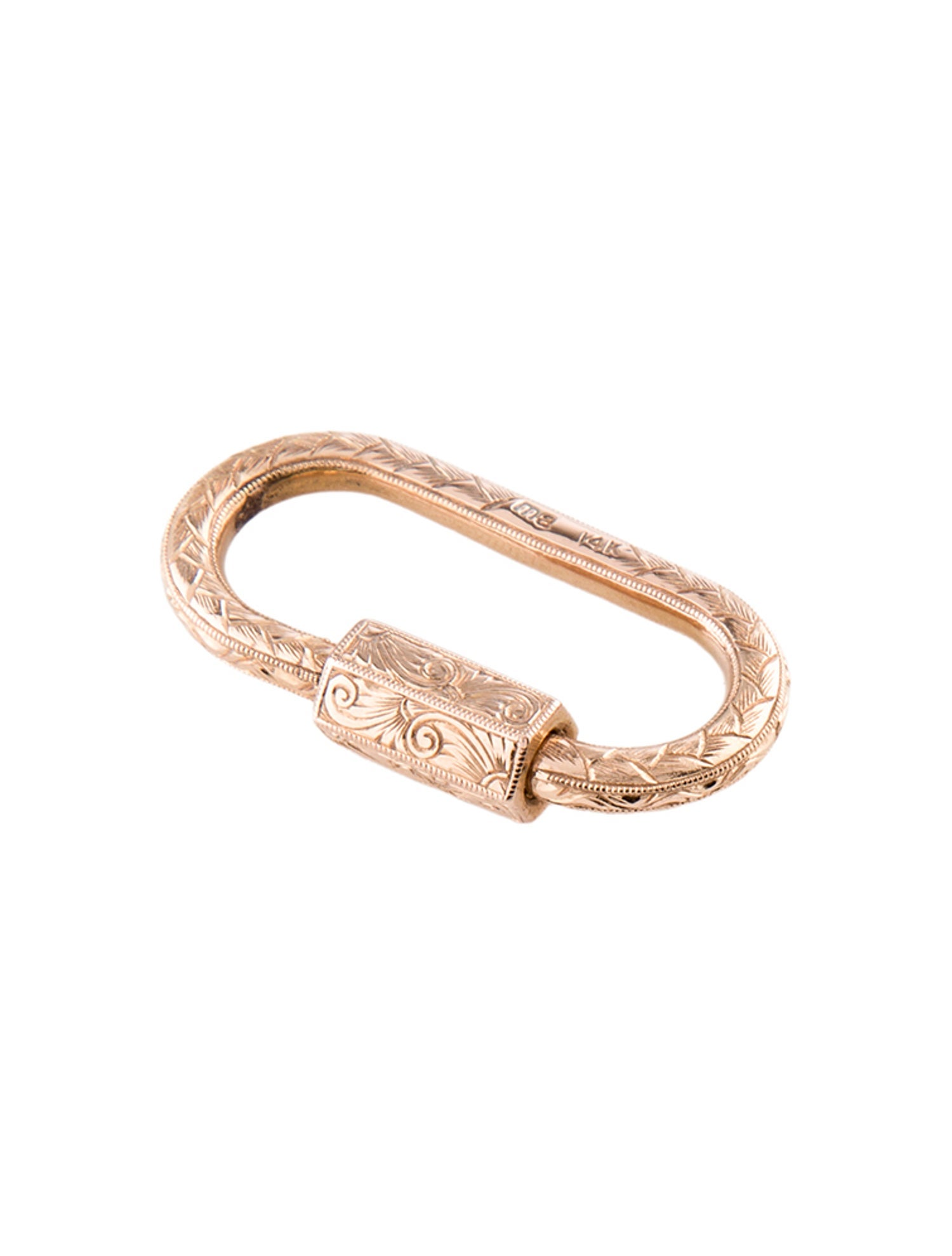 Marla Aaron 14K Hand Engraved Regular Lock