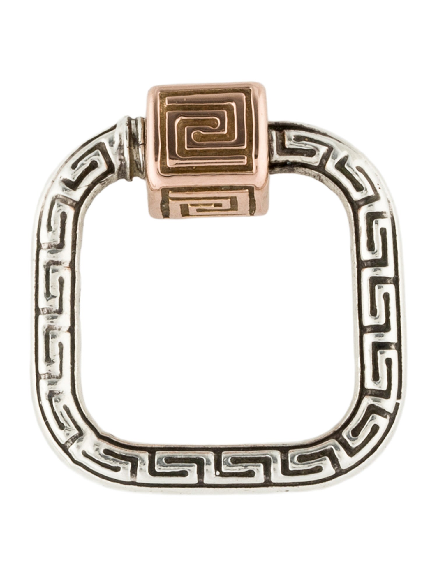 Marla Aaron Two-Tone Meander Lock Charm