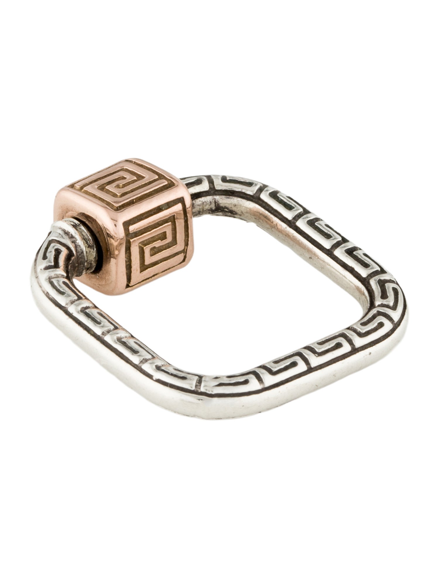 Marla Aaron Two-Tone Meander Lock Charm