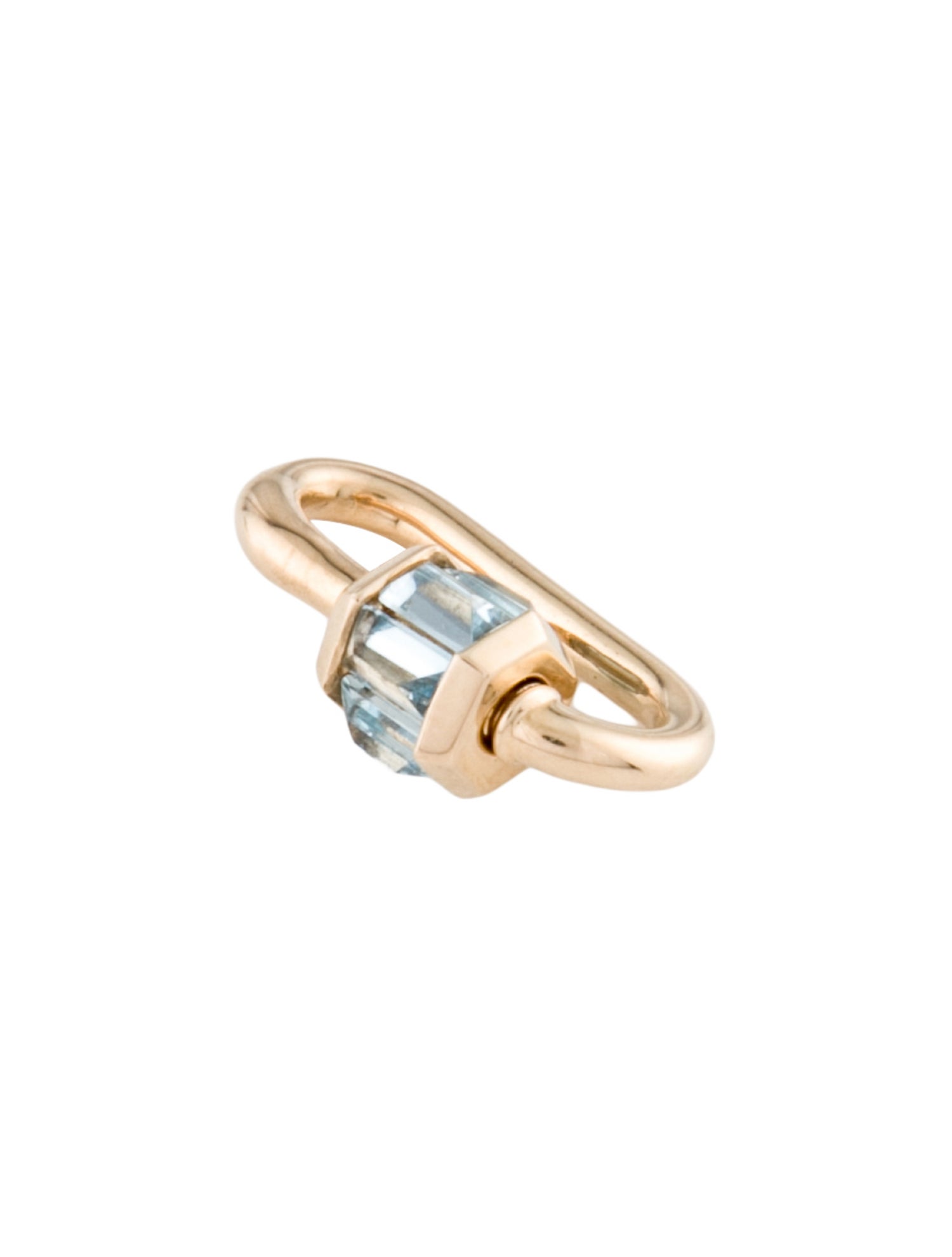 Marla Aaron Aquamarine Total Baguette Babylock Charm