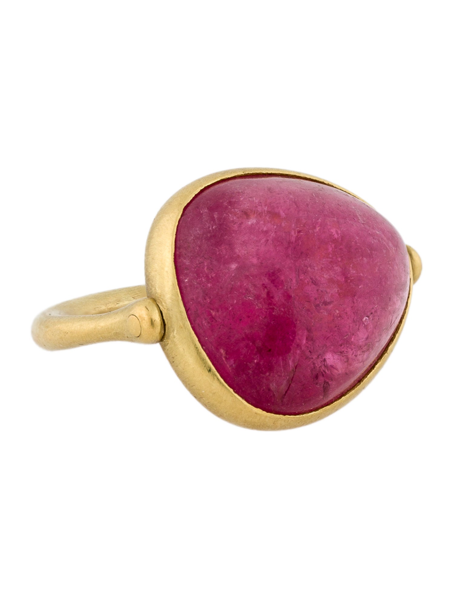 Marie-Hélène de Taillac 22K Pink Tourmaline Bezel Set Swivel Ring