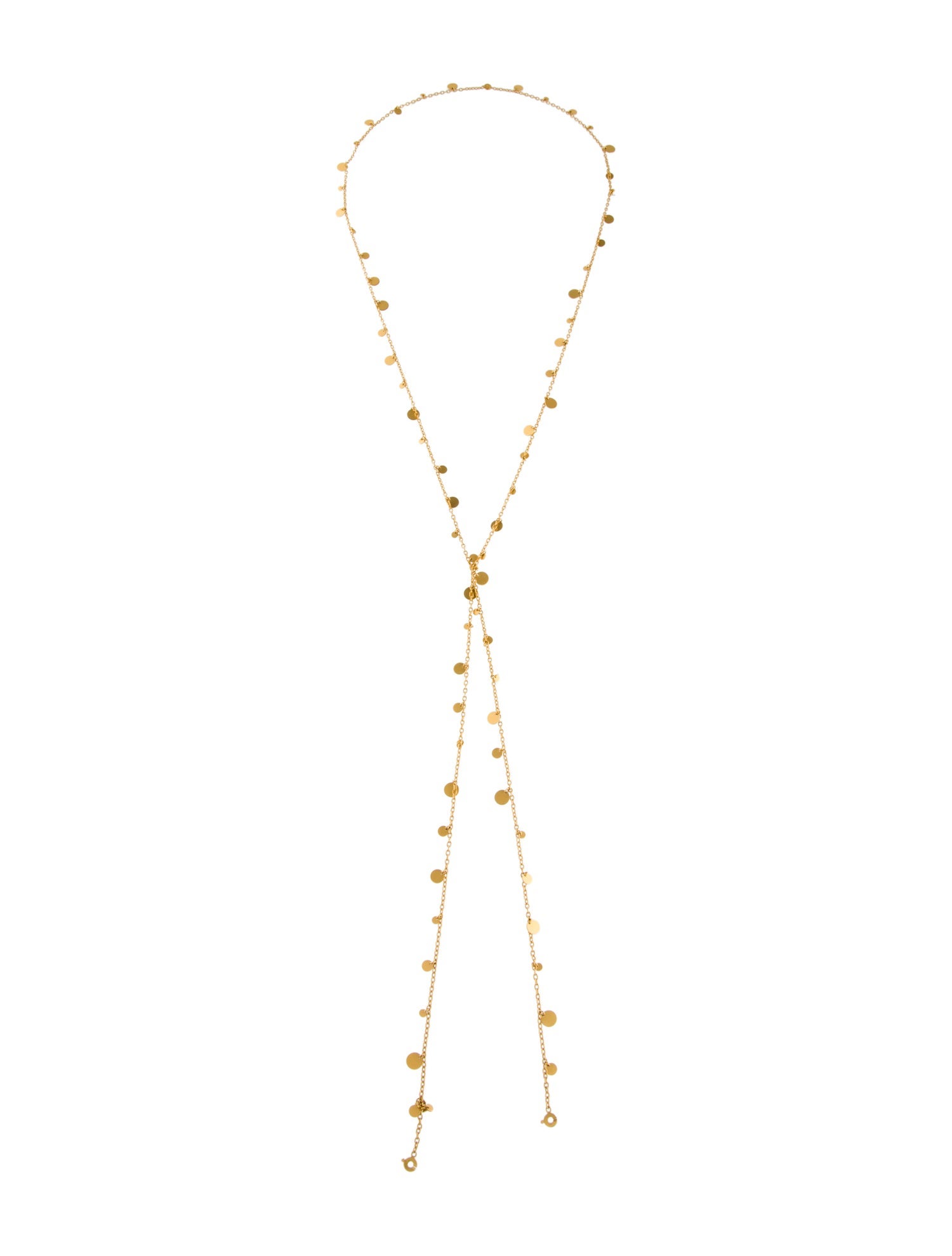 Marie-Hélène de Taillac 22K Irregular Dangling Sequins Station Necklace