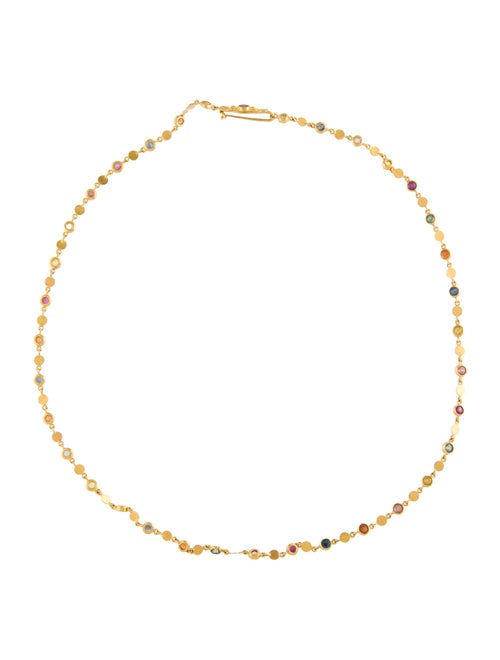 Marie-Hélène de Taillac 22K Multi Color Sapphire Station Necklace