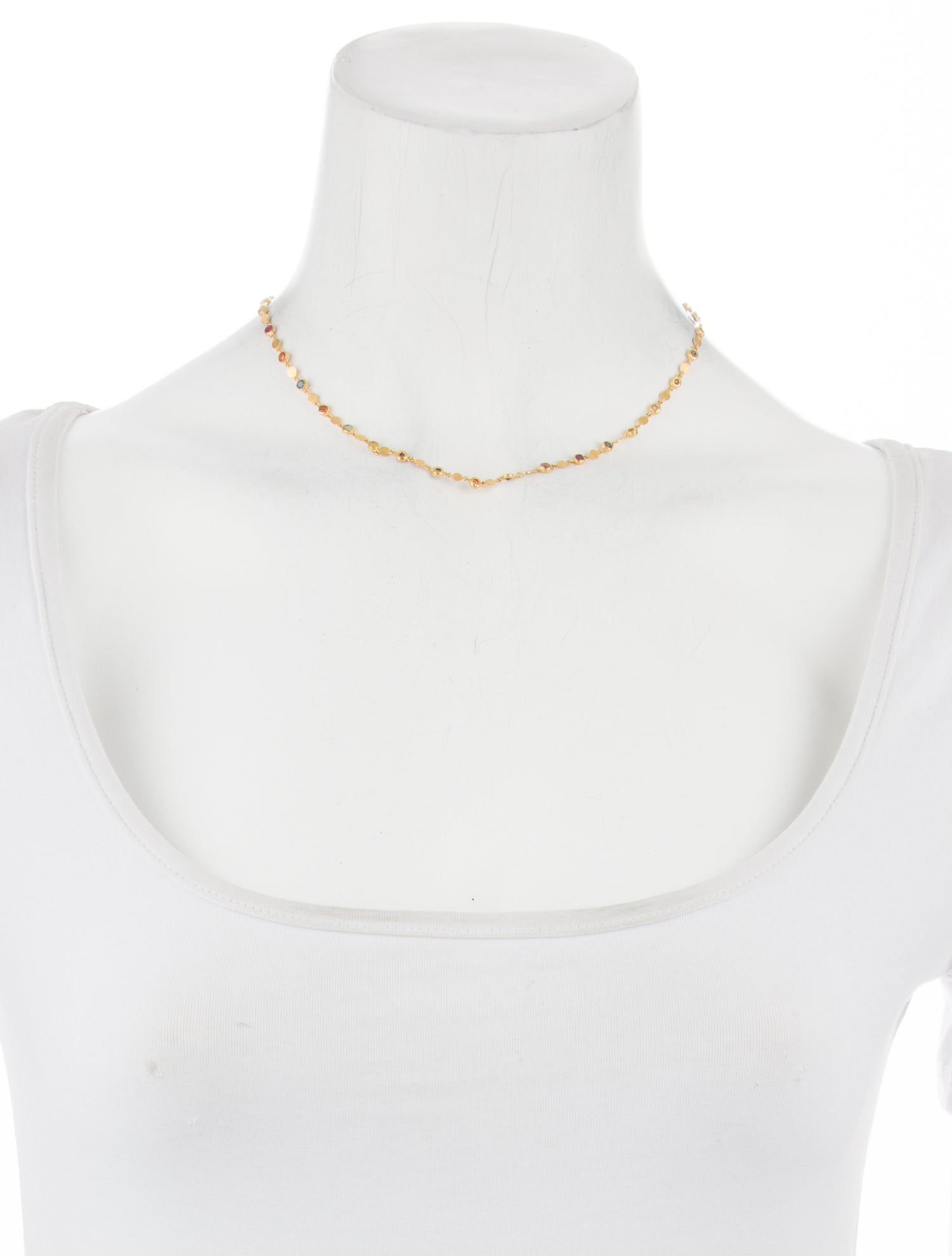 Marie-Hélène de Taillac 22K Multi Color Sapphire Station Necklace