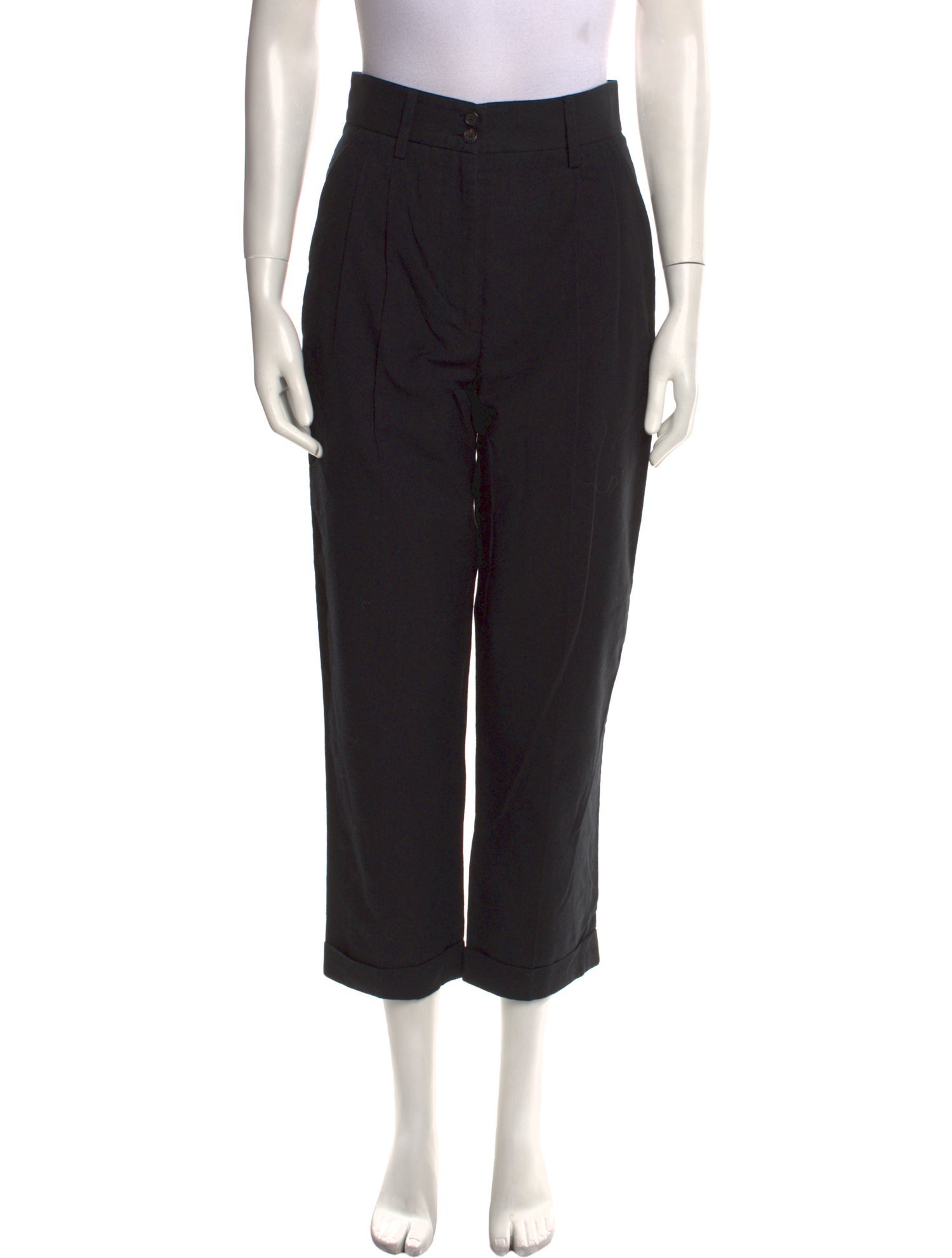Margaret Howell Straight Leg Pants - Black, 10.25