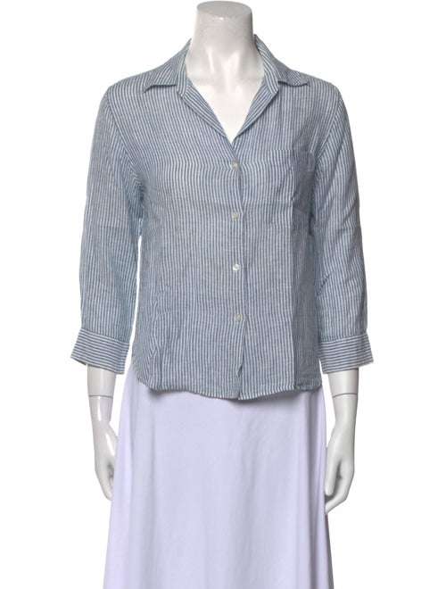 Margaret Howell Linen Striped Button-Up Top