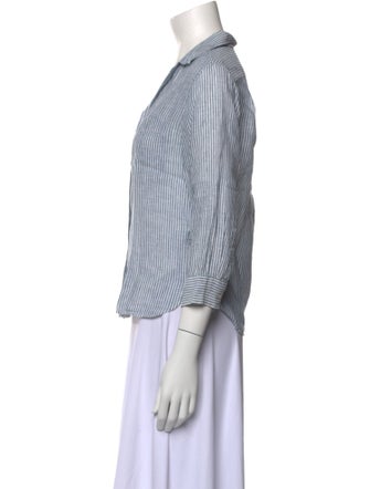 Margaret Howell Linen Striped Button-Up Top
