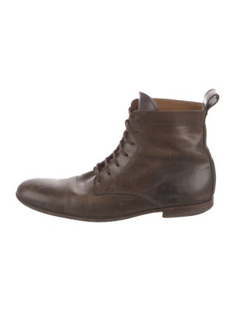 Margaret Howell Leather Combat Boots