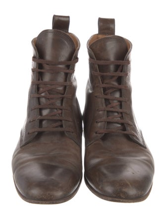 Margaret Howell Leather Combat Boots