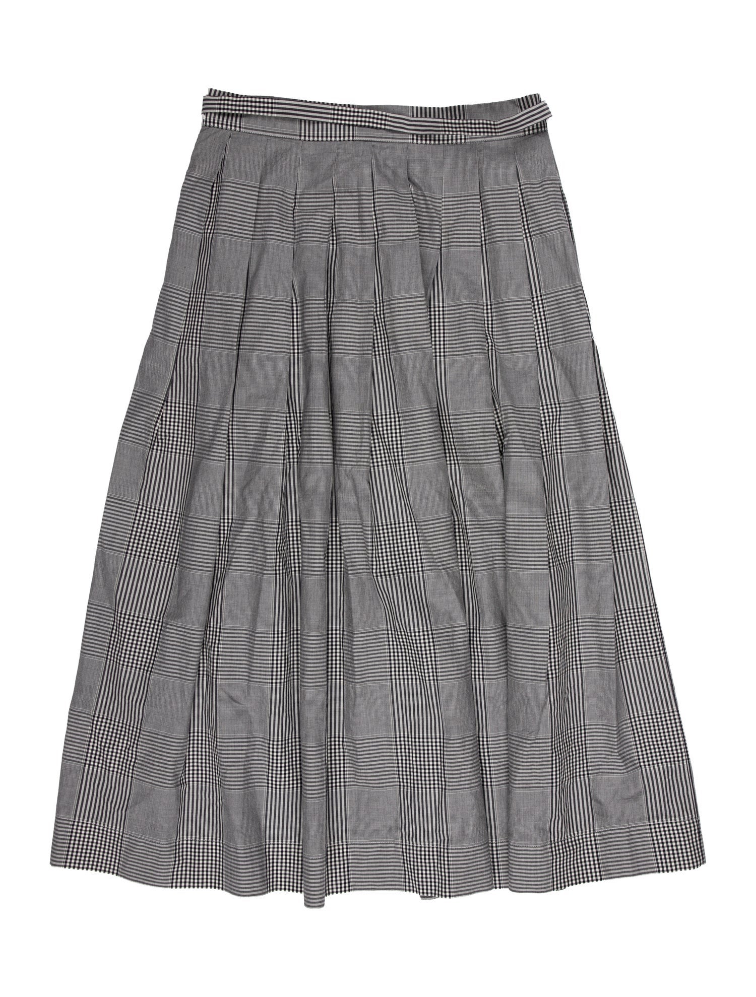 Margaret Howell Plaid Print Knee-Length Skirt